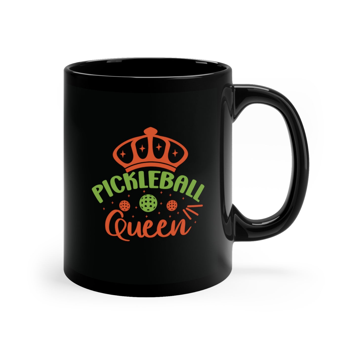 Pickleball Queen 11oz Black Mug