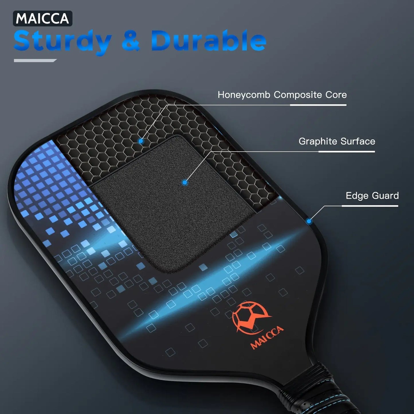 PickleballVIP Paddle - Blue